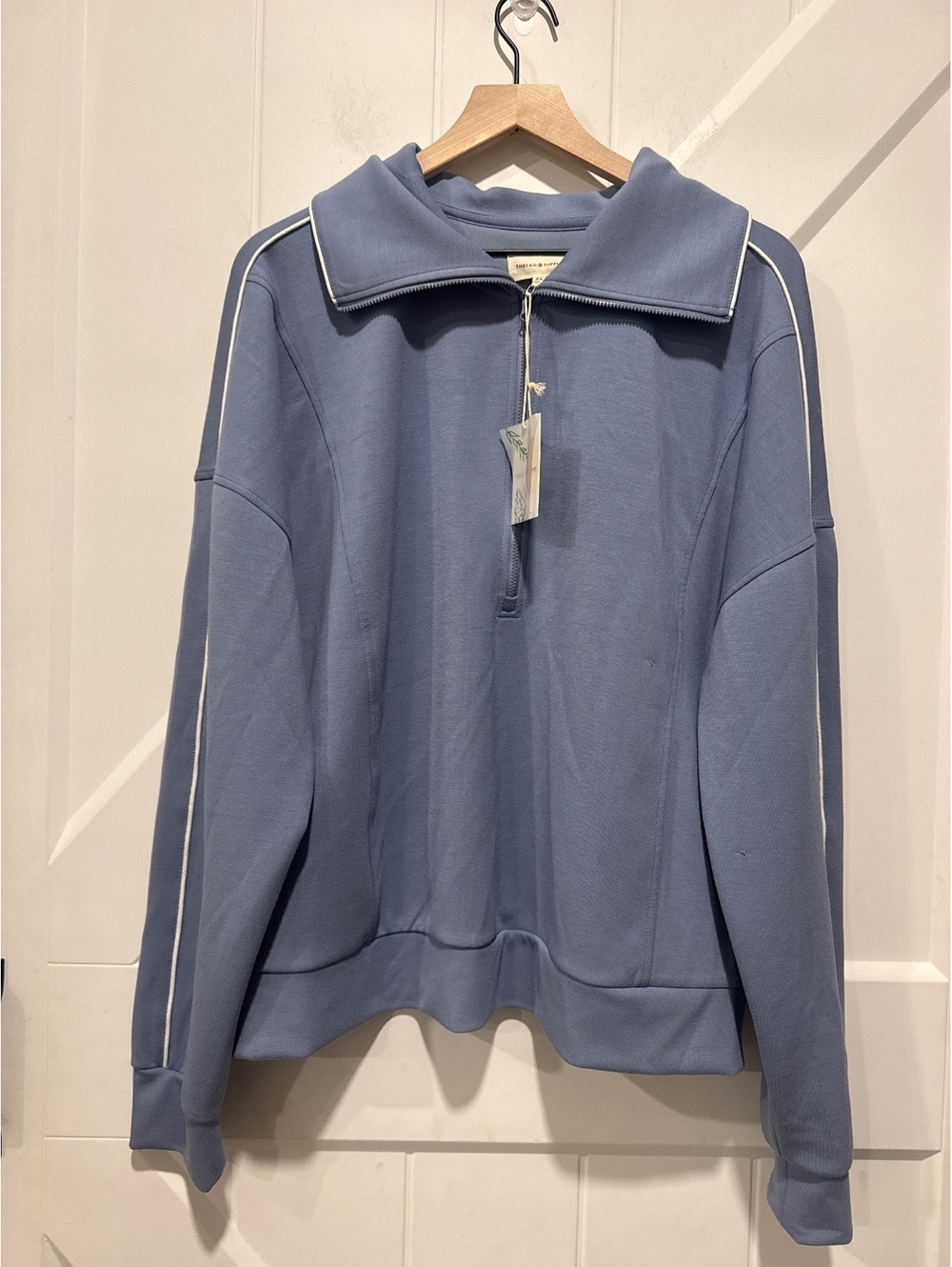 Thread & Supply Blue Regalia Pullover Sweatshirt, NWT, Size 2X